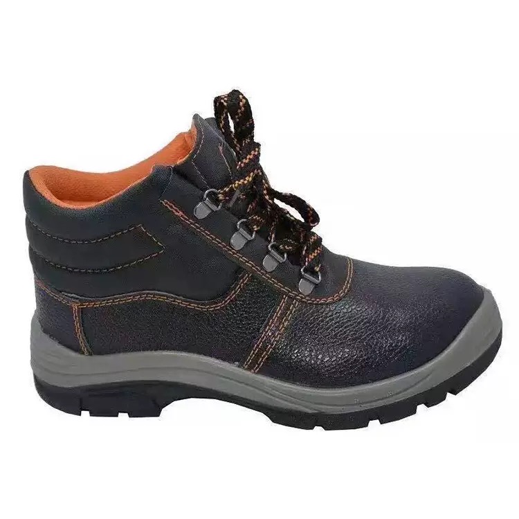  Industrial leather anti-puncture wear-resistant oil-resistant footwear with steel toe
