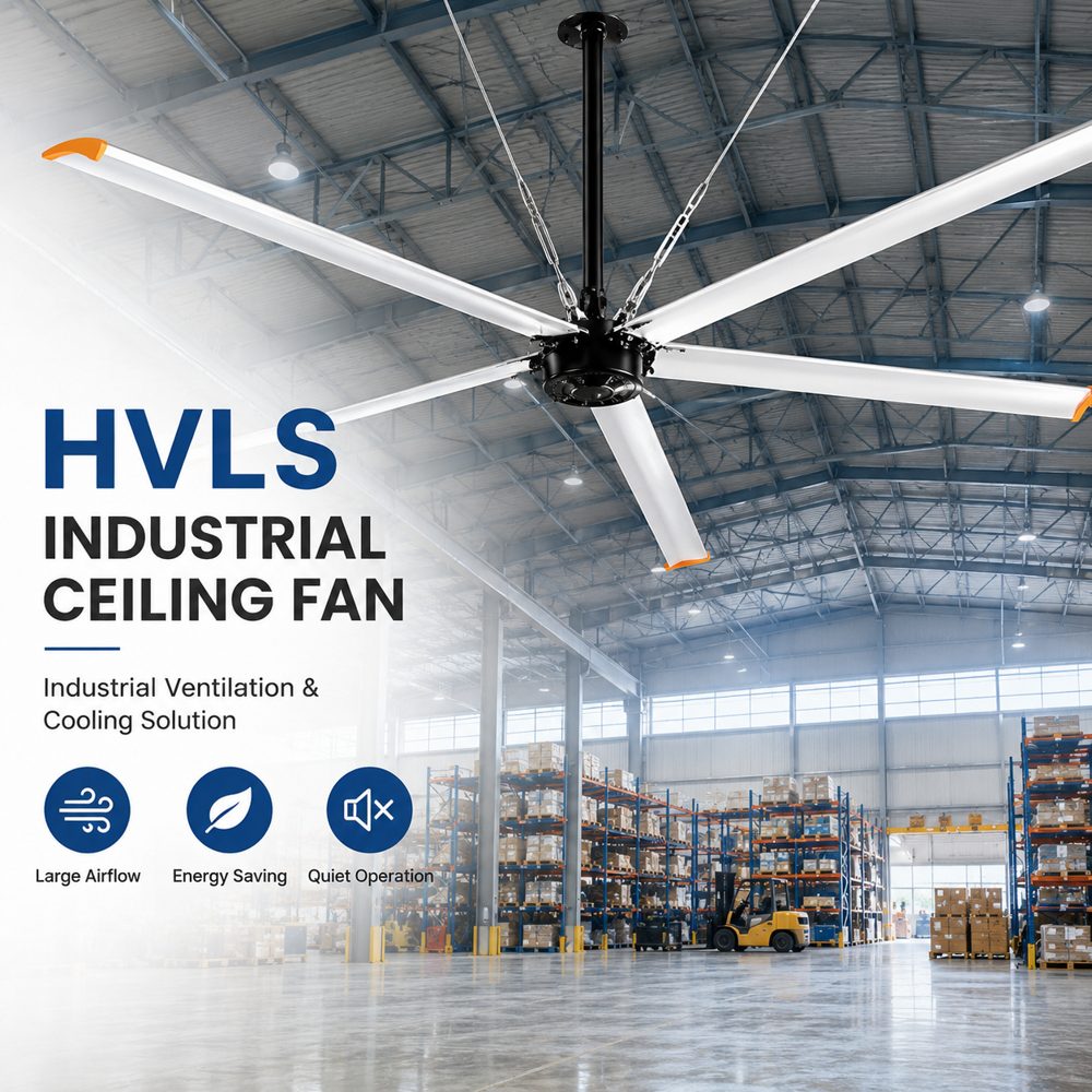 HVLS Industrial Ceiling Fan for Warehouse & Factory Cooling