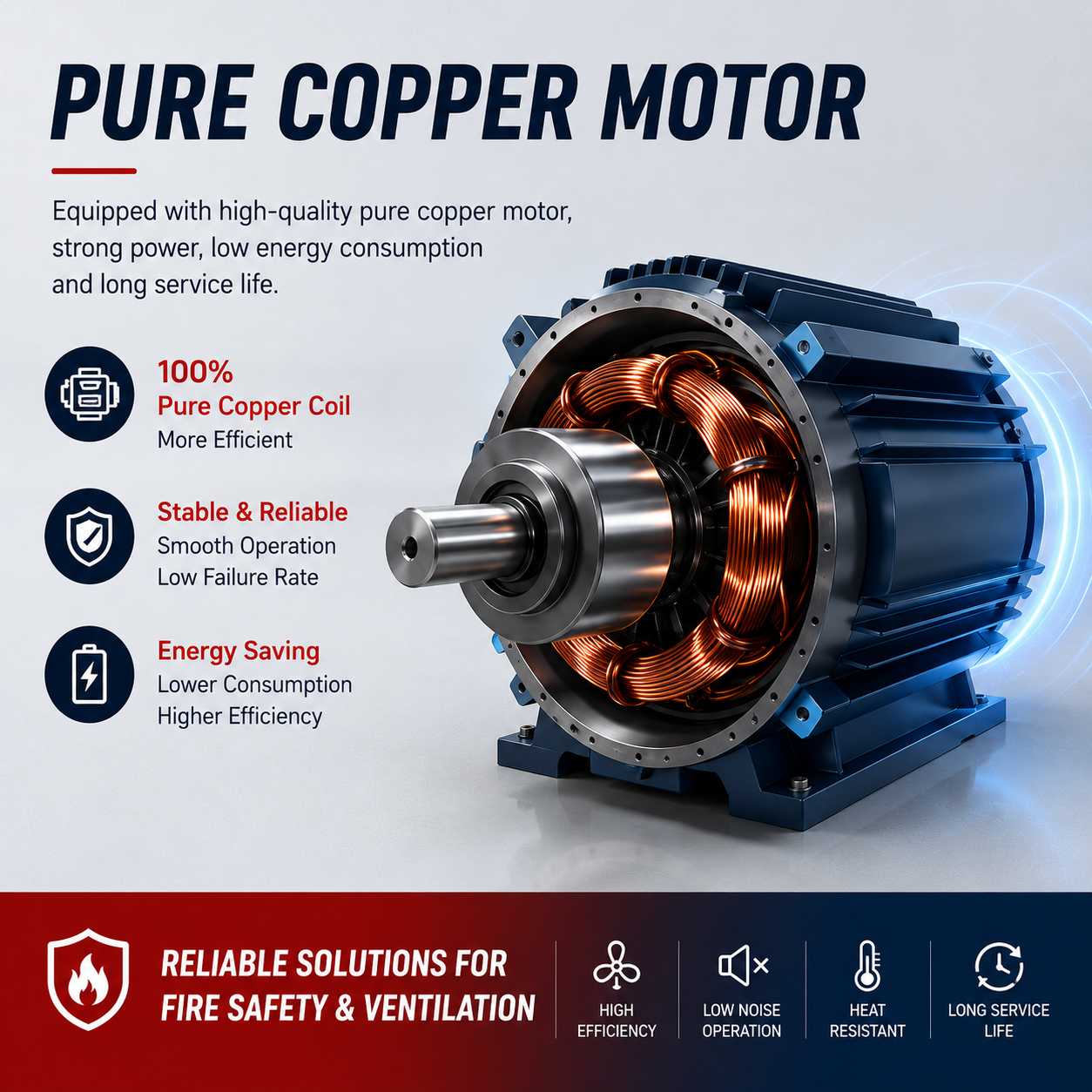 280°C Fire Smoke Exhaust Fan for Emergency Ventilation & Smoke Extraction